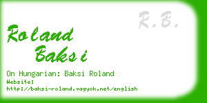 roland baksi business card